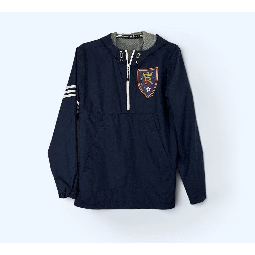 ADIDAS REAL SALT LAKE ANORAK WINDBREAKER JACKET MENS SMALL